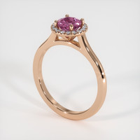 0.88 Ct. Gemstone Ring, 14K Rose Gold 2