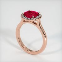 2.76 Ct. Ruby Ring, 14K Rose Gold 2