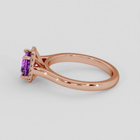 1.22 Ct. Pinkish Purple Sapphire Ring, 14K Rose Gold 4