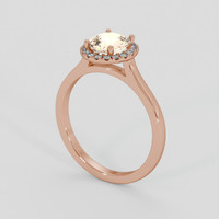 1.20 Ct. Peach Sapphire Ring, 14K Rose Gold 2