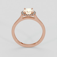 1.20 Ct. Peach Sapphire Ring, 14K Rose Gold 3
