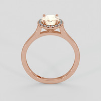 1.20 Ct. Peach Sapphire Ring, 14K Rose Gold 3