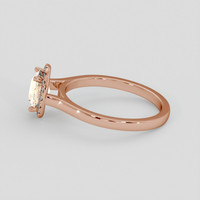 1.20 Ct. Peach Sapphire Ring, 14K Rose Gold 4