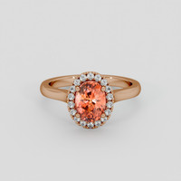 2.26 Ct. Padparadscha Sapphire Ring, 14K Rose Gold 1