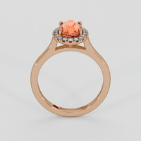 2.26 Ct. Padparadscha Sapphire Ring, 14K Rose Gold 3