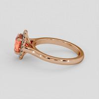2.26 Ct. Padparadscha Sapphire Ring, 14K Rose Gold 4