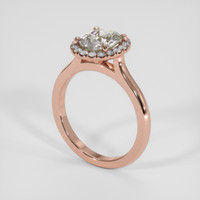 2.15 Ct. Color Change Sapphire Ring, 14K Rose Gold 2
