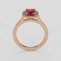 1.53 Ct. Padparadscha Sapphire Ring, 14K Rose Gold 3