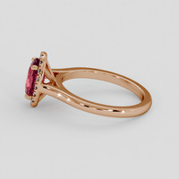 1.53 Ct. Padparadscha Sapphire Ring, 14K Rose Gold 4