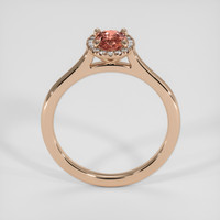 0.69 Ct. Padparadscha Sapphire Ring, 14K Rose Gold 3