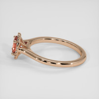 0.69 Ct. Padparadscha Sapphire Ring, 14K Rose Gold 4