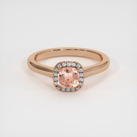 0.64 Ct. Sapphire Ring, 14K Rose Gold 1