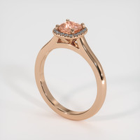 0.64 Ct. Sapphire Ring, 14K Rose Gold 2
