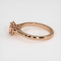 0.64 Ct. Sapphire Ring, 14K Rose Gold 4