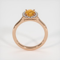 1.09 Ct. Orangish Brown Sapphire Ring, 14K Rose Gold 3