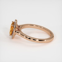 1.09 Ct. Orangish Brown Sapphire Ring, 14K Rose Gold 4