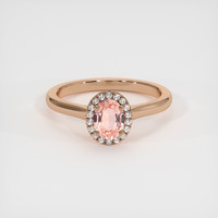 0.57 Ct. Sapphire Ring, 14K Rose Gold 1