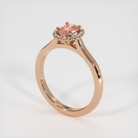 0.57 Ct. Sapphire Ring, 14K Rose Gold 2