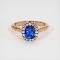 1.15 Ct. Sapphire Ring, 14K Rose Gold 1