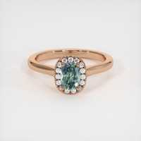 0.52 Ct. Sapphire Ring, 14K Rose Gold 1