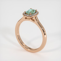 0.52 Ct. Sapphire Ring, 14K Rose Gold 2