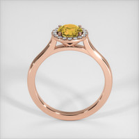 0.94 Ct. Yellow Sapphire Ring, 14K Rose Gold 3