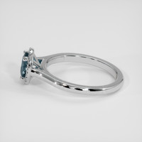 0.83 Ct. Greyish Blue Sapphire Ring, Silver 4