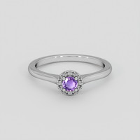0.26 Ct. Purple Sapphire Ring, Silver 1