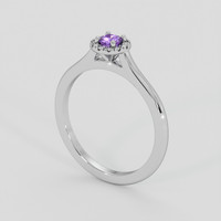 0.26 Ct. Purple Sapphire Ring, Silver 2