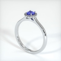 0.44 Ct. Blue Sapphire Ring, 10K White Gold 2