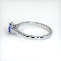 0.44 Ct. Blue Sapphire Ring, 10K White Gold 4