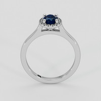 0.96 Ct. Blue Sapphire Ring, 10K White Gold 3