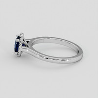 0.96 Ct. Blue Sapphire Ring, 10K White Gold 4