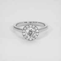 0.80 Ct. White Zircon Ring, 10K White Gold 1