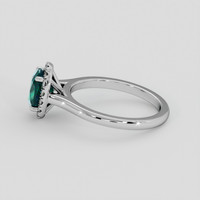 1.55 Ct. Bluish Green Topaz Ring, 10K White Gold 4