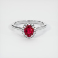 1.62 Ct. Ruby Ring, 10K White Gold 1