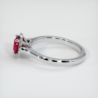 0.94 Ct. Pinkish Red Ruby Ring, 10K White Gold 4