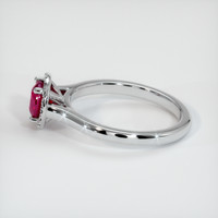 0.84 Ct. Pinkish Red Ruby Ring, 10K White Gold 4