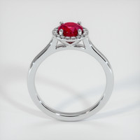 0.75 Ct. Pinkish Red Ruby Ring, 10K White Gold 3