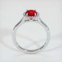 1.10 Ct. Pinkish Red Ruby Ring, 10K White Gold 3