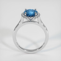 2.28 Ct. Blue Sapphire Ring, 10K White Gold 3