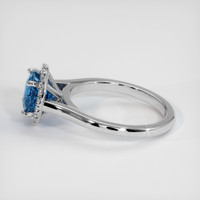 2.28 Ct. Blue Sapphire Ring, 10K White Gold 4