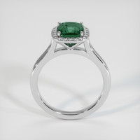 2.05 Ct. Bluish Green Sapphire Ring, 10K White Gold 3