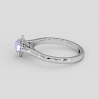 1.26 Ct. Greyish Blue Sapphire Ring, 10K White Gold 4