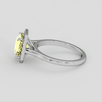 2.67 Ct. Yellow Sapphire Ring, 10K White Gold 4