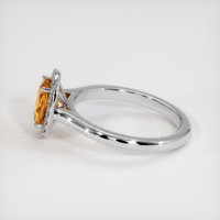 1.09 Ct. Orangish Brown Sapphire Ring, 10K White Gold 4