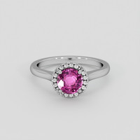 1.14 Ct. Pink Sapphire Ring, 10K White Gold 1