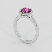 1.14 Ct. Pink Sapphire Ring, 10K White Gold 2