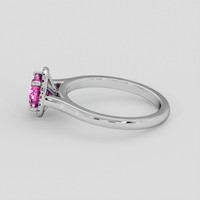 1.14 Ct. Pink Sapphire Ring, 10K White Gold 4
