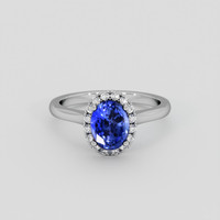1.76 Ct. Blue Sapphire Ring, 10K White Gold 1